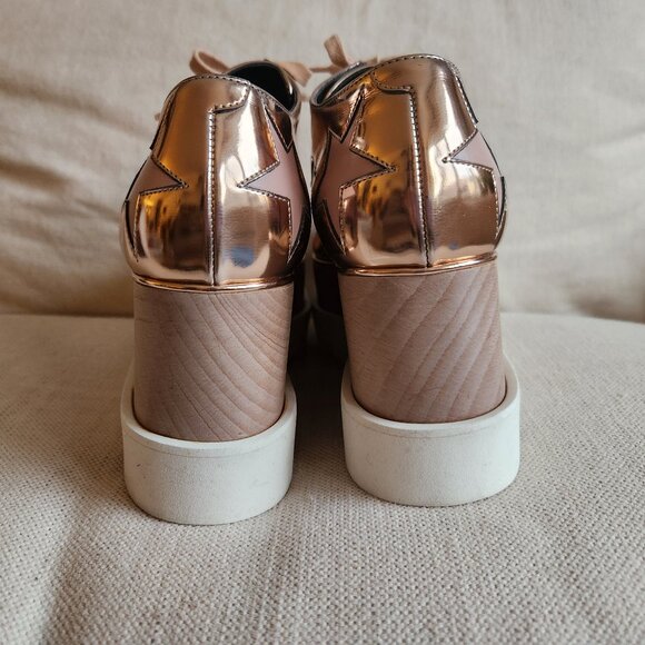 Stella McCartney Elyse Rose Gold Star Platforms - EUC - Picture 8 of 14